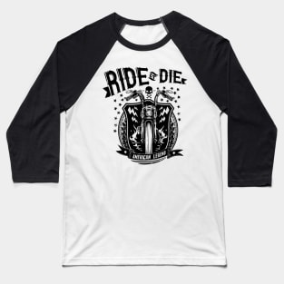 Bike American Road Legend Baseball T-Shirt